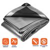 Tarpco Safety 30 ft x 0.5 mm H x 20 ft W Heavy Duty 10 Mil Tarp, Silver/Black, Polyethylene TS-151-20X30